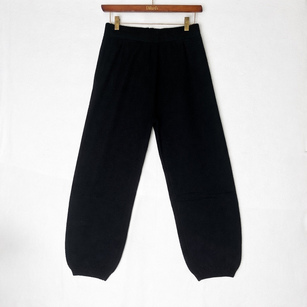Women's Pants Knit Lounge Chunky Casual Minimalist Jogger Sweater Pants Blk Sz M